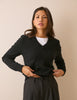 Black Shoulder Pad Jumper