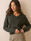 Khaki Shoulder Pad Jumper