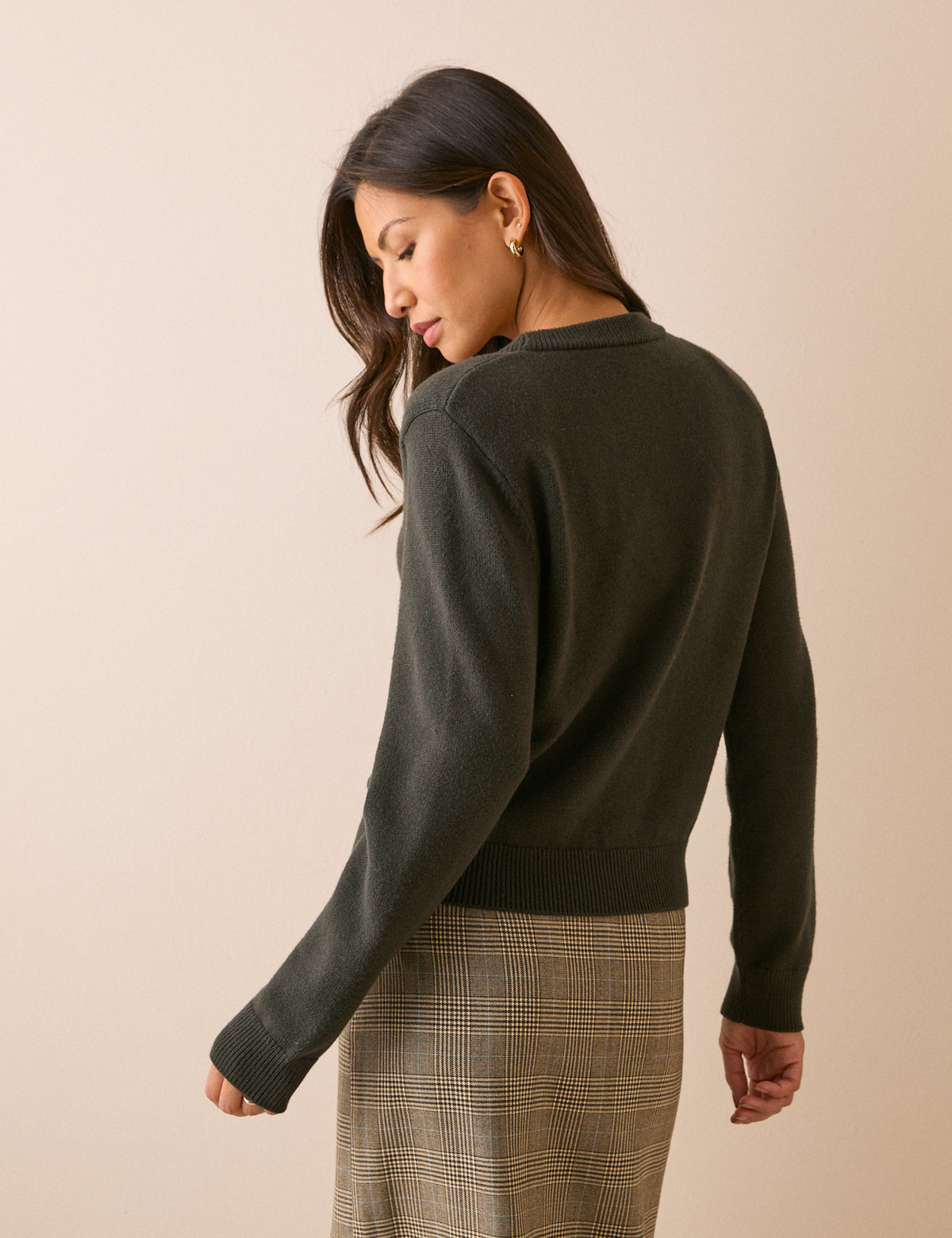Khaki Shoulder Pad Jumper