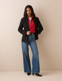 Red Quarter Zip Sweatshirt