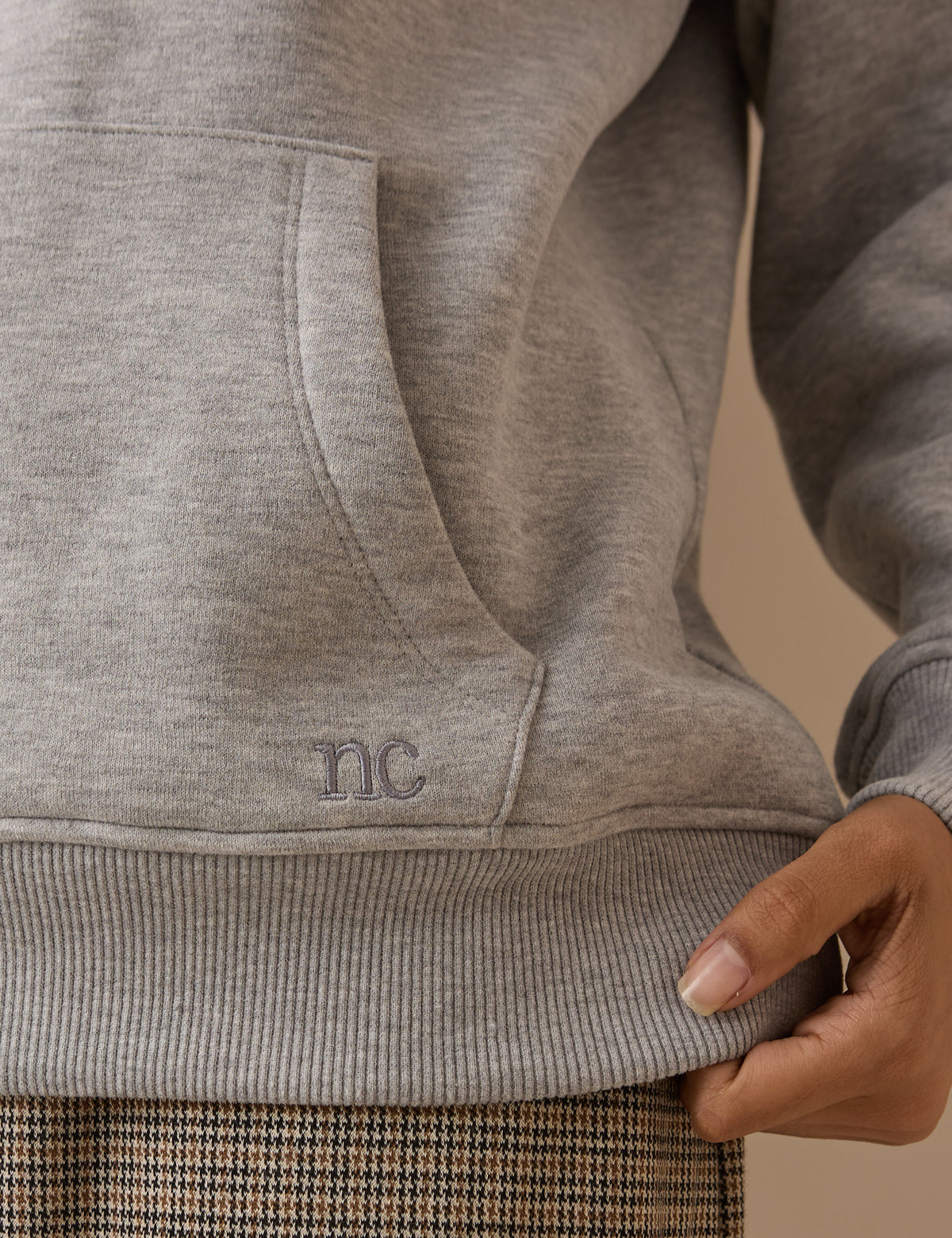 Grey Marl Relaxed Fit Hoodie