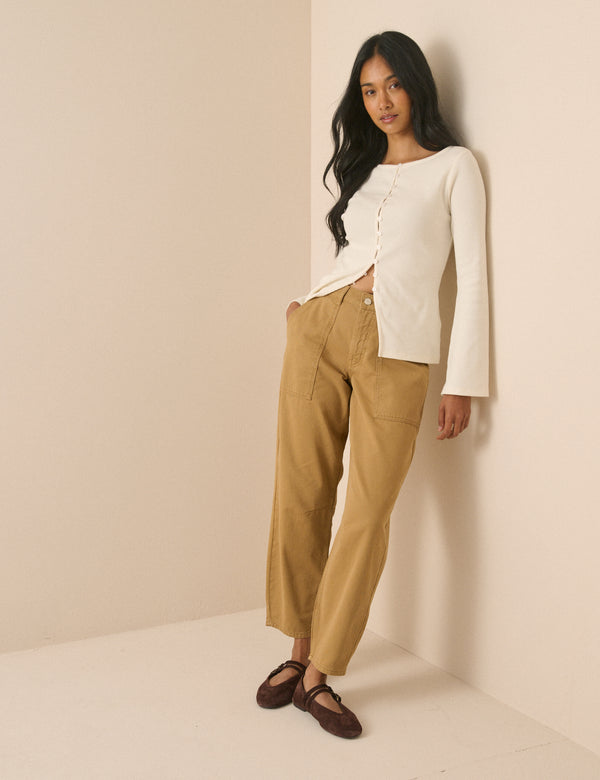 Camel Utility Pocket Trousers