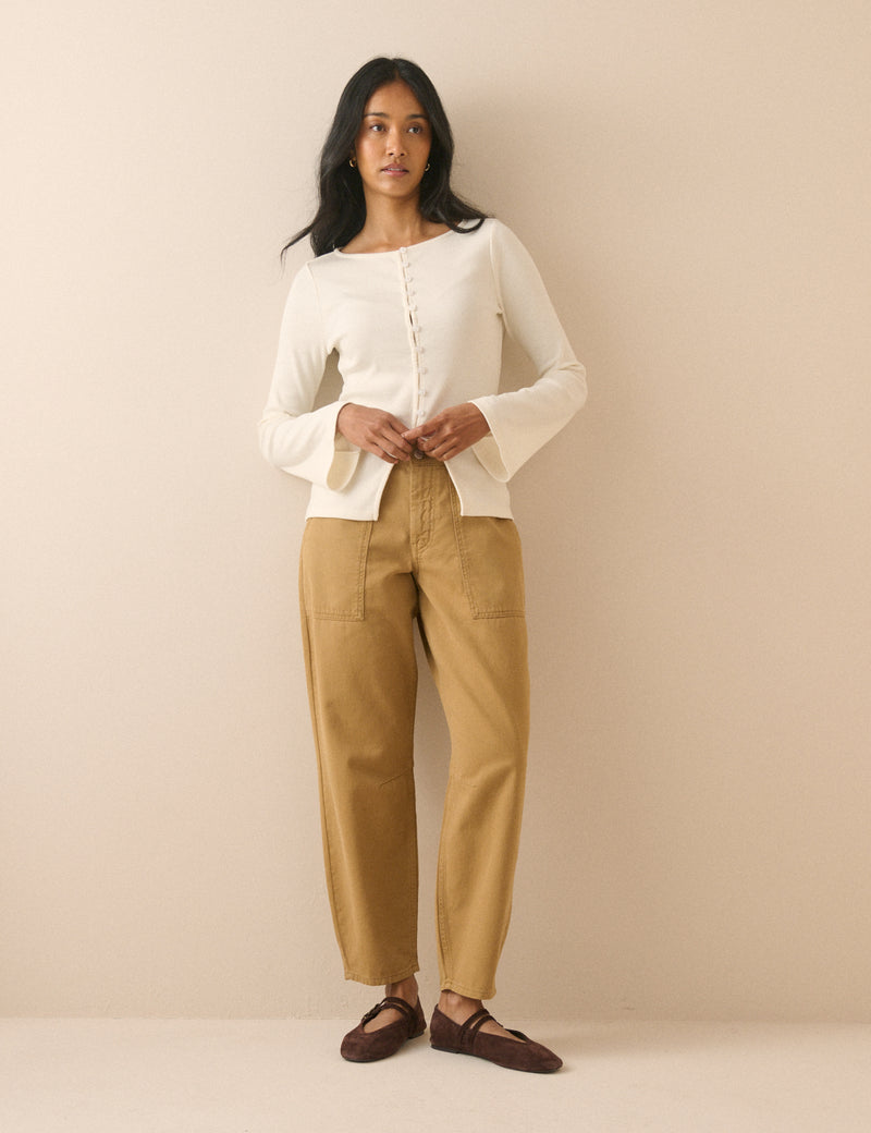 Camel Utility Pocket Trousers