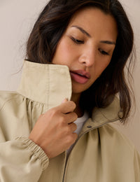 Stone Funnel Neck Balloon Sleeve Murphy Jacket