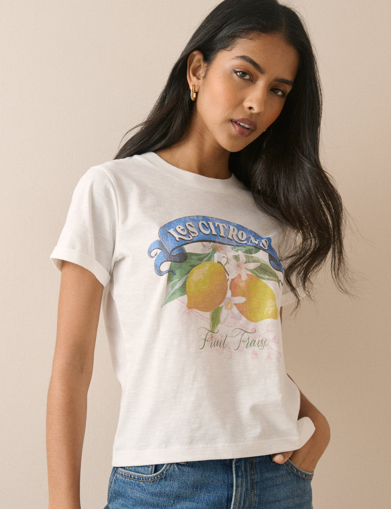Lemon Graphic Shrunken T-Shirt