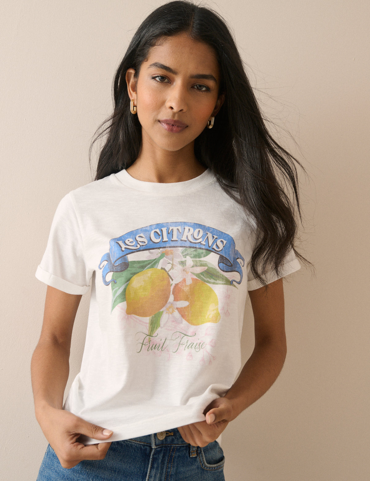 Lemon Graphic Shrunken T-Shirt