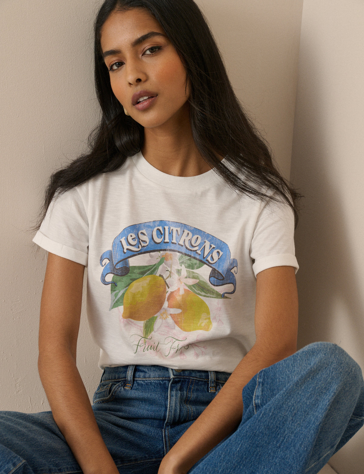 Lemon Graphic Shrunken T-Shirt