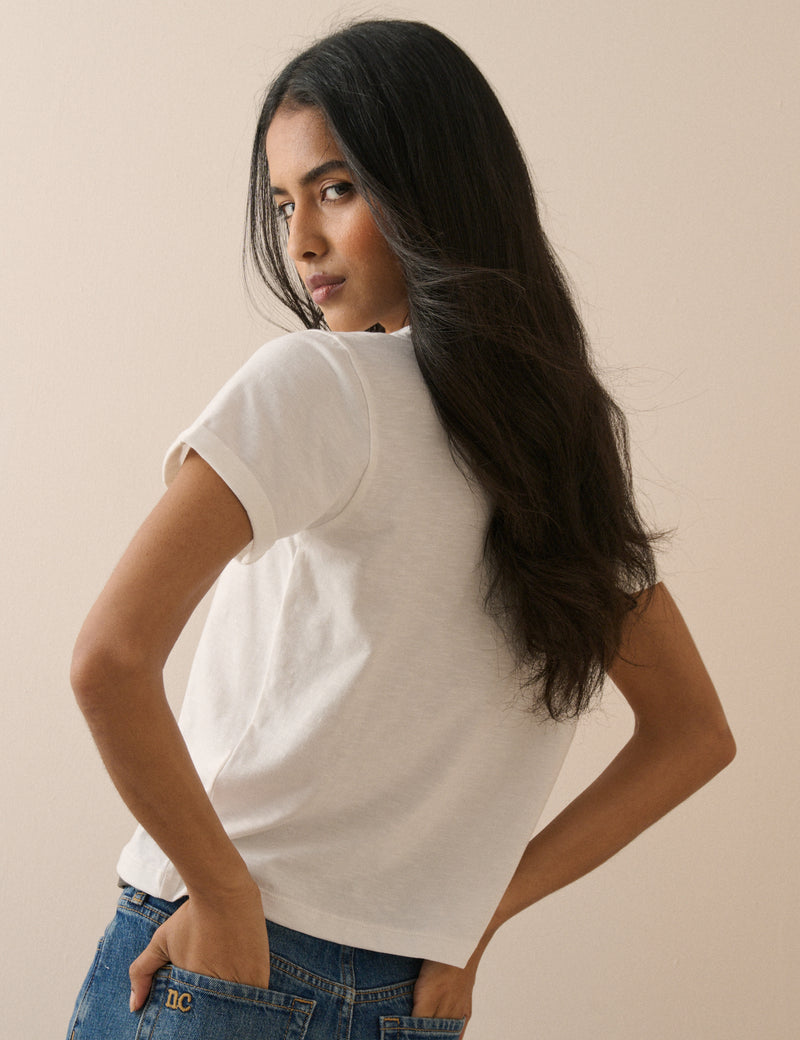 White Shrunken Fit T-Shirt