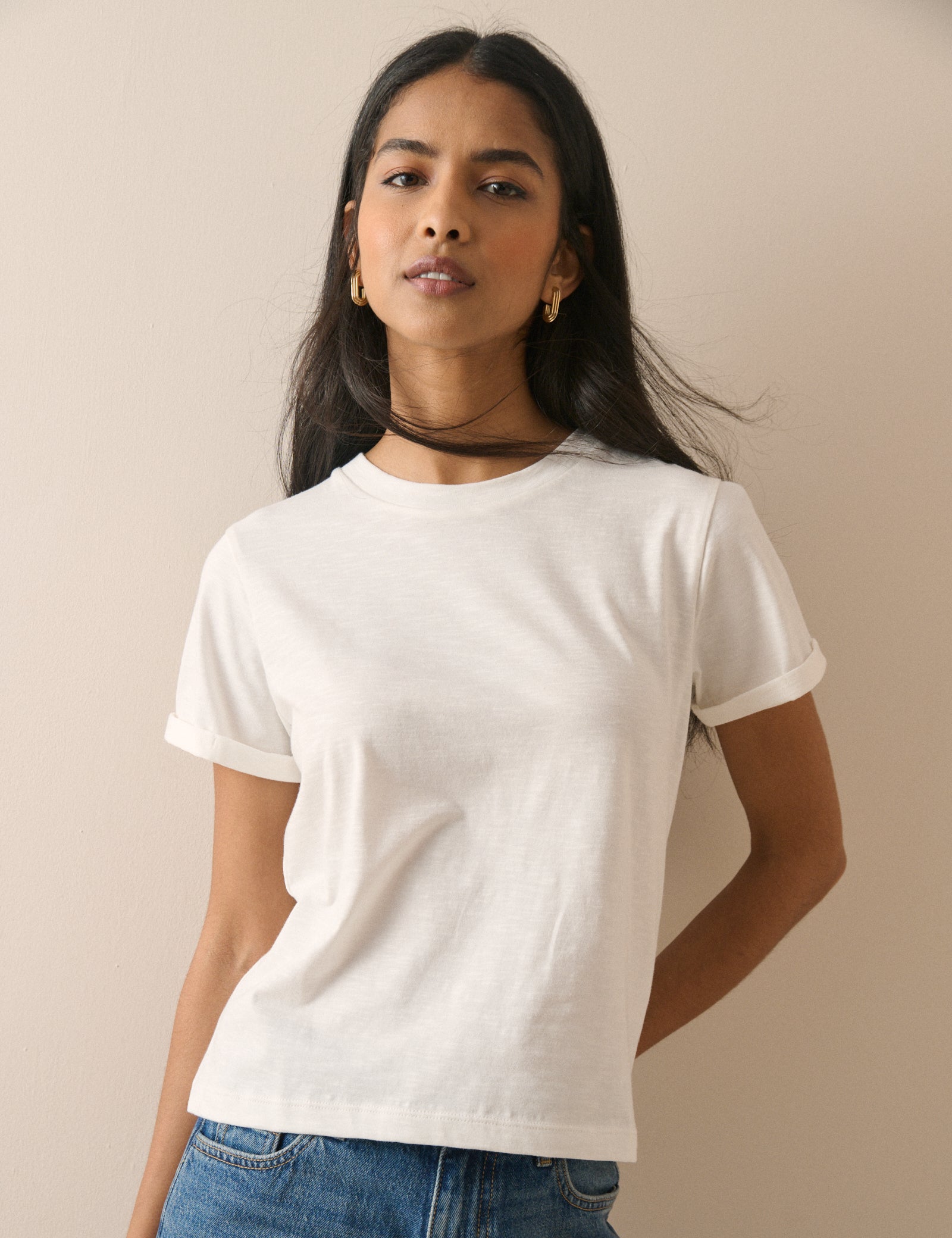 White Shrunken Fit T-Shirt