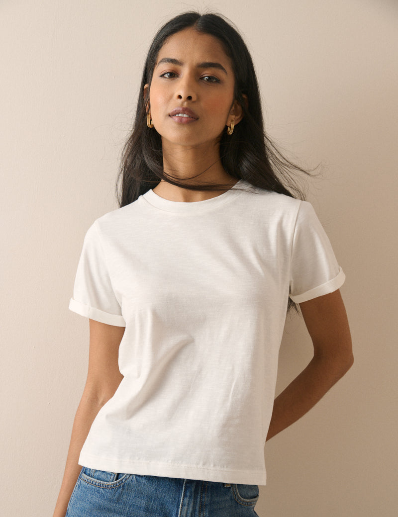 White Shrunken Fit T-Shirt