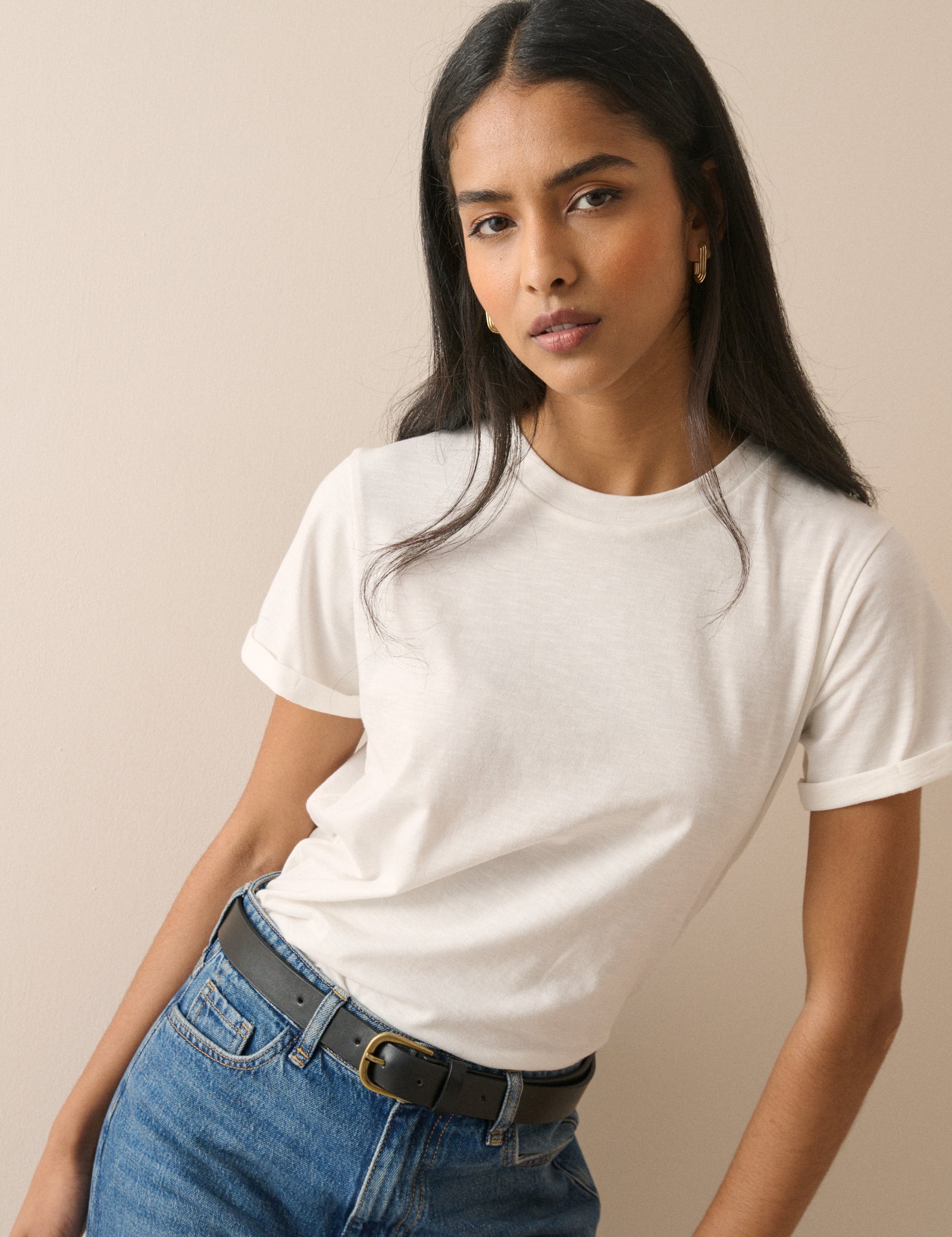 White Shrunken Fit T-Shirt