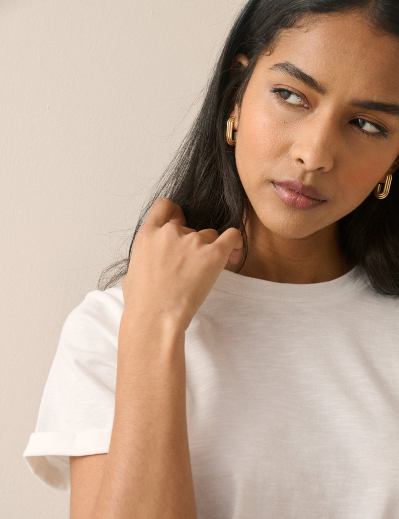 White Shrunken Fit T-Shirt