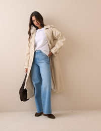 White Relaxed Fit Long Sleeve Top