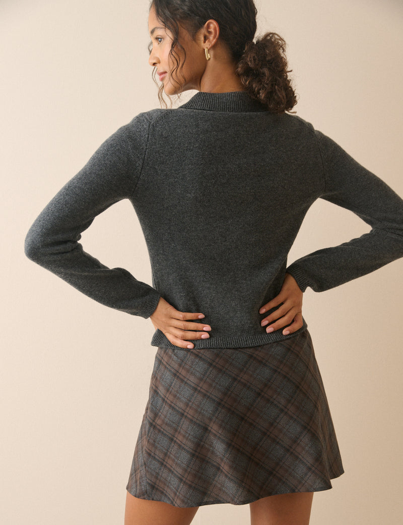 Grey Tartan Susie Mini Skirt