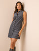 Grey Button Front Marilla Mini Dress
