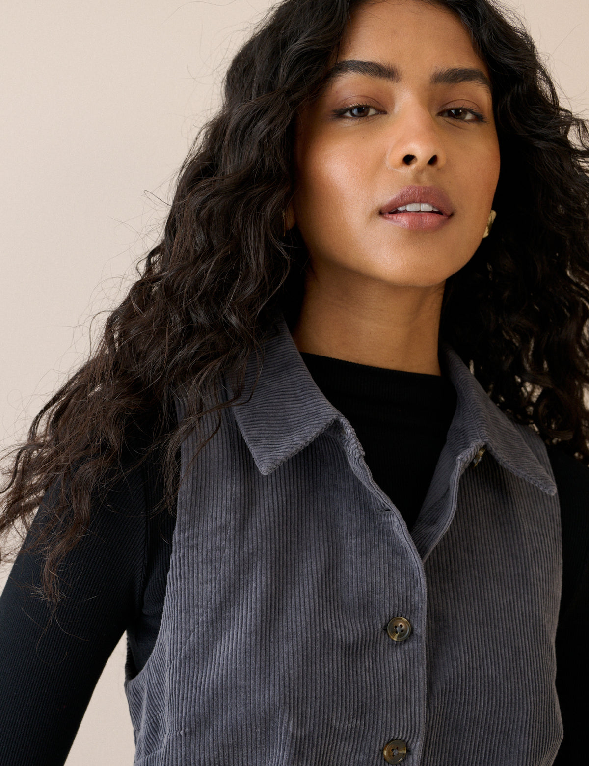 Grey Button Front Marilla Mini Dress