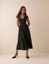 Black Panelled Jersey Winnie Midi Dress