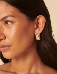 Gold Chunky Hoop Earrings