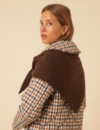 Brown Wool-blend Triangle Scarf