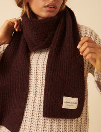 Burgundy Ribbed Scarf
