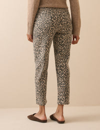Leopard Print Mid Rise Camden Tapered Jeans