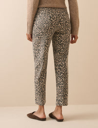 Leopard Print Mid Rise Camden Tapered Jeans
