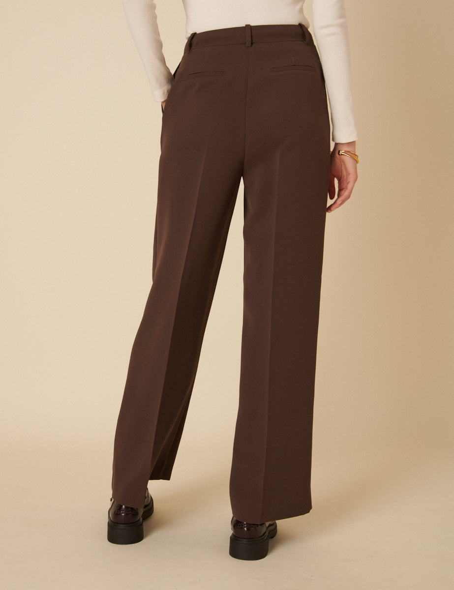 Brown Wide Leg Trousers