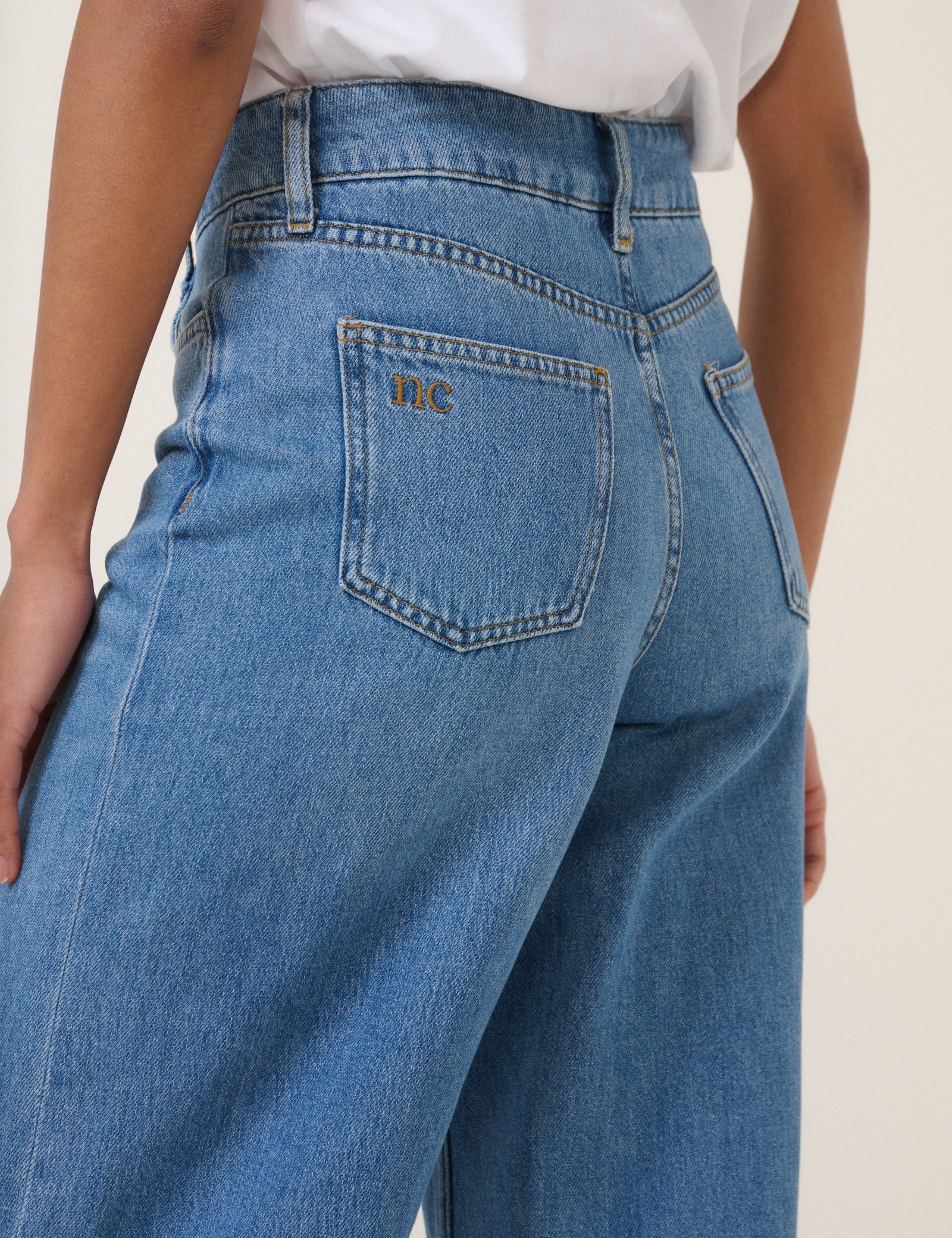 Blue High Rise Islington Turn Up Jeans