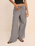Black Gingham Relaxed Trousers
