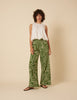 Green Abstract Print Misha Trousers