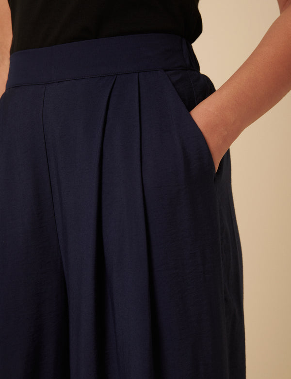 Navy Full Length Zeena Trousers