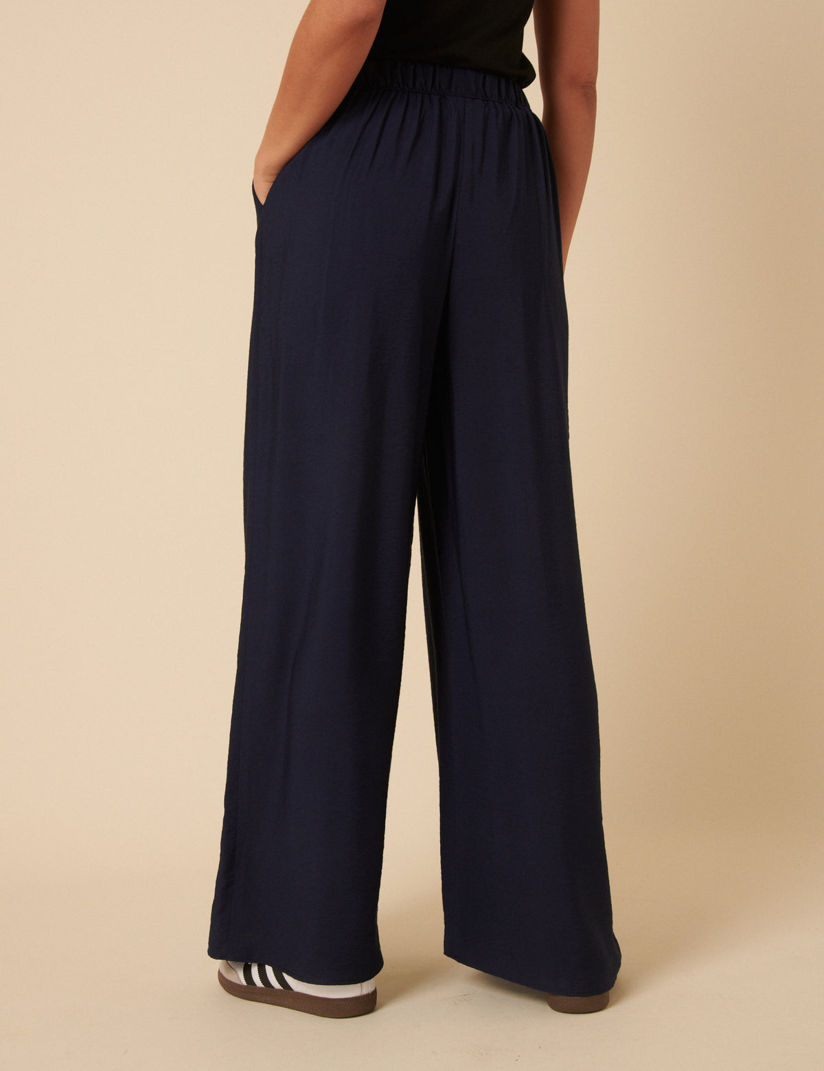 Navy Full Length Zeena Trousers