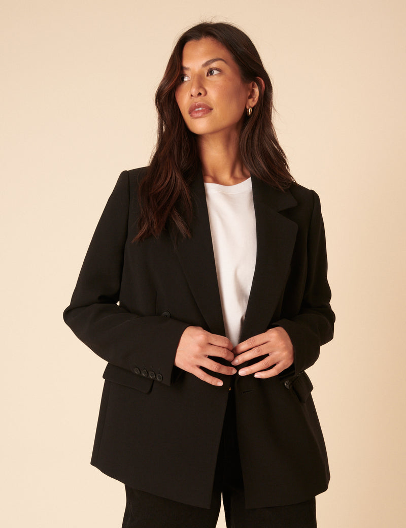 Black Double Breasted Blazer