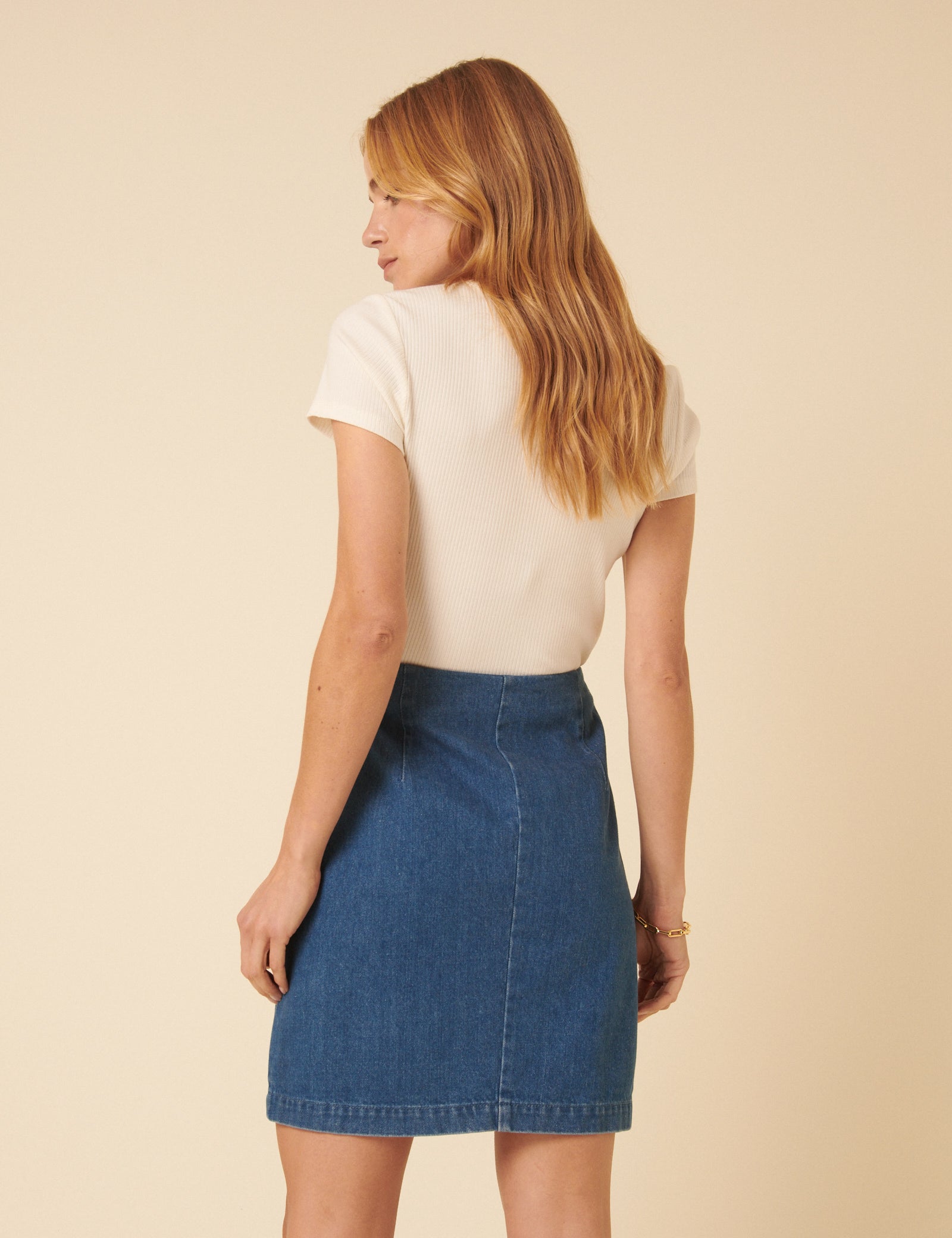Petite Blue Denim Mini Skirt