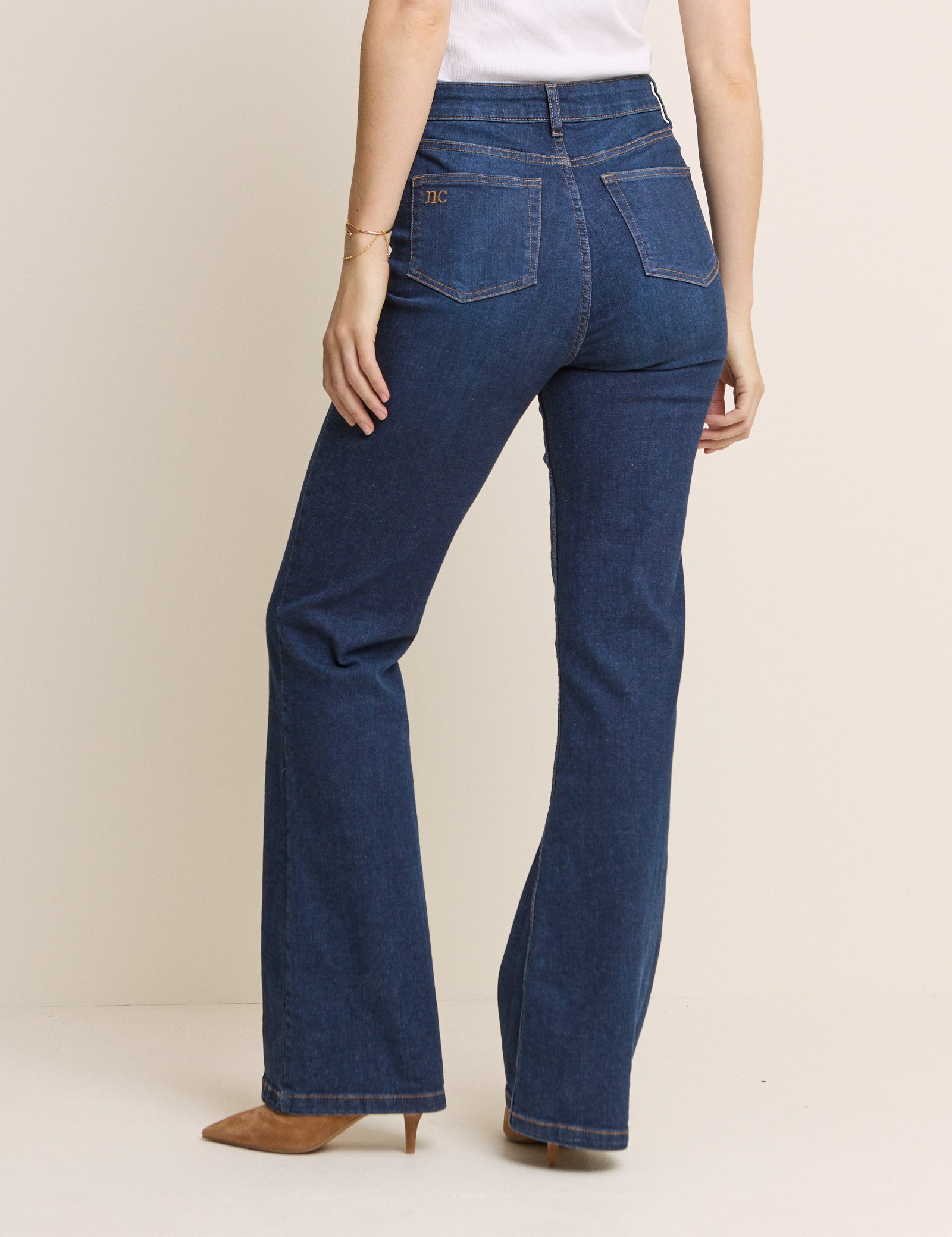 Dark Blue High Rise Mayfair Bootcut Jeans