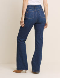 Dark Blue High Rise Mayfair Bootcut Jeans