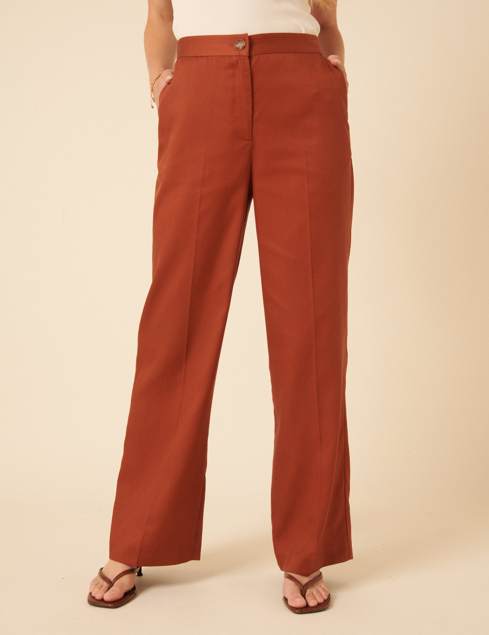 Burnt Orange Tailored Trousers