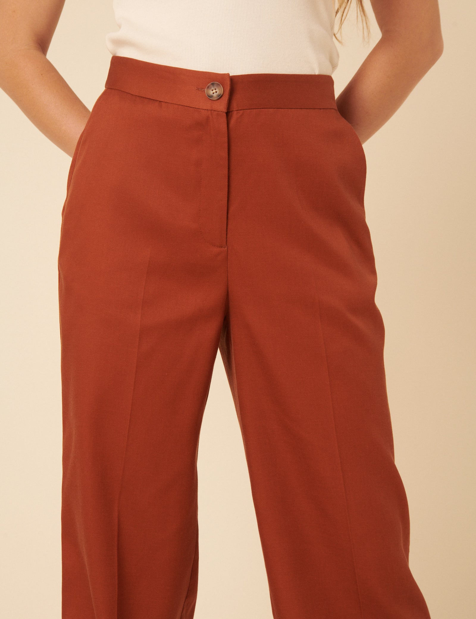 Burnt Orange Tailored Trousers