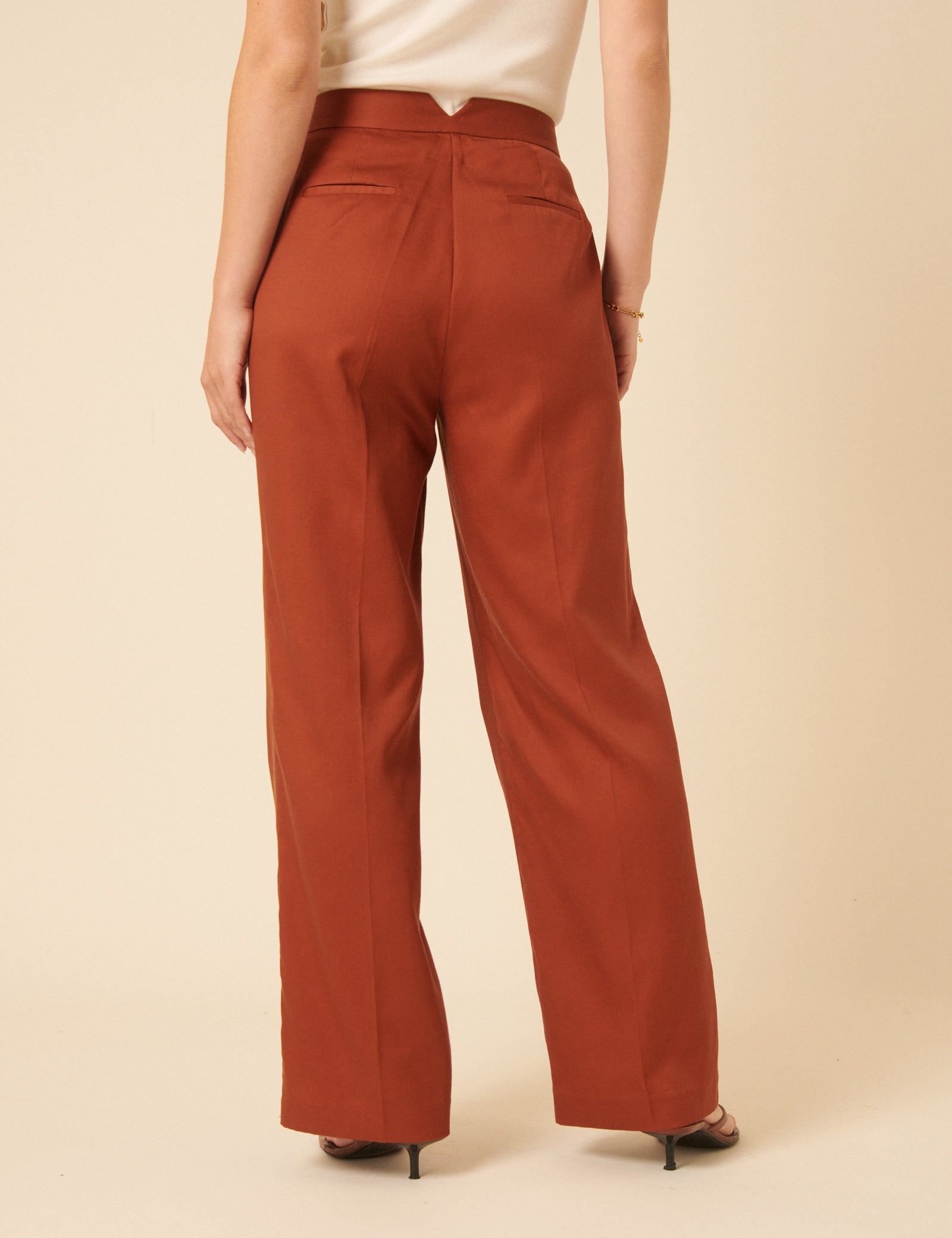 Burnt Orange Tailored Trousers Burnt Orange Tailored Trousers