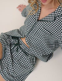 Forest Green Check Pyjama Shorts