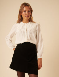 Black Asymmetrical Mini Skirt