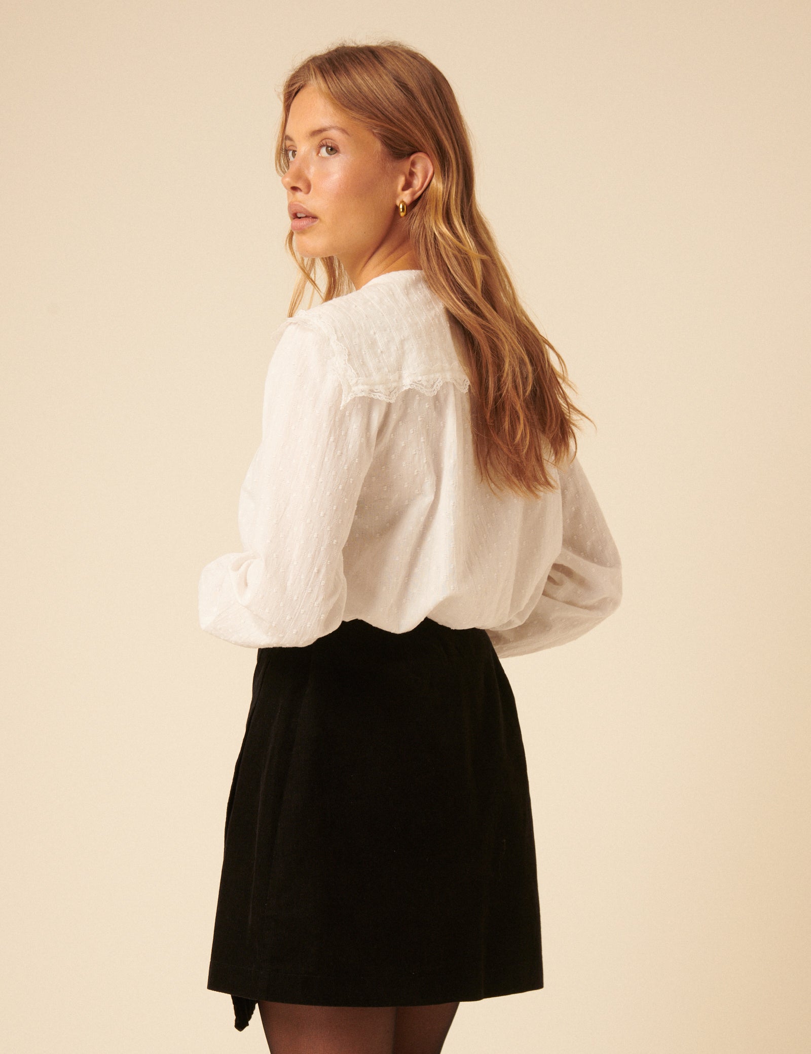 Black Asymmetrical Mini Skirt