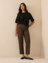 Leopard Print Mid Rise Camden Tapered Jeans