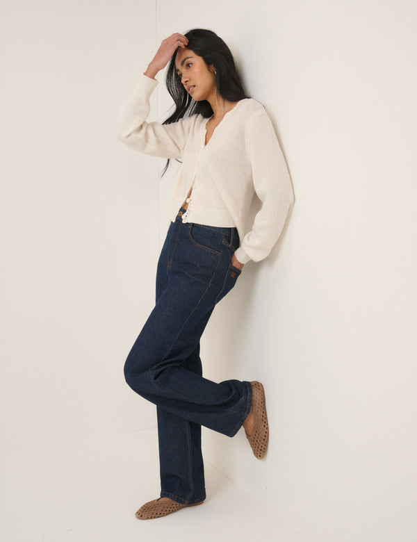 Brown Suede Cut Out Ballet Flats