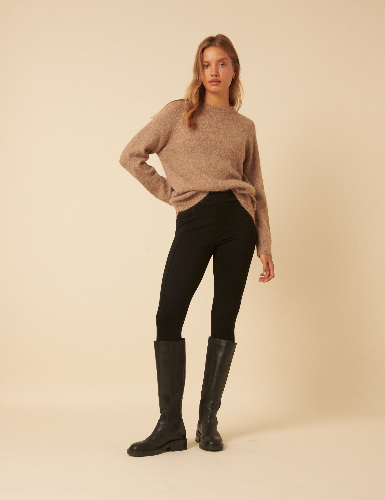 Black High Waisted Ponte Leggings