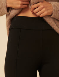 Black High Waisted Ponte Leggings