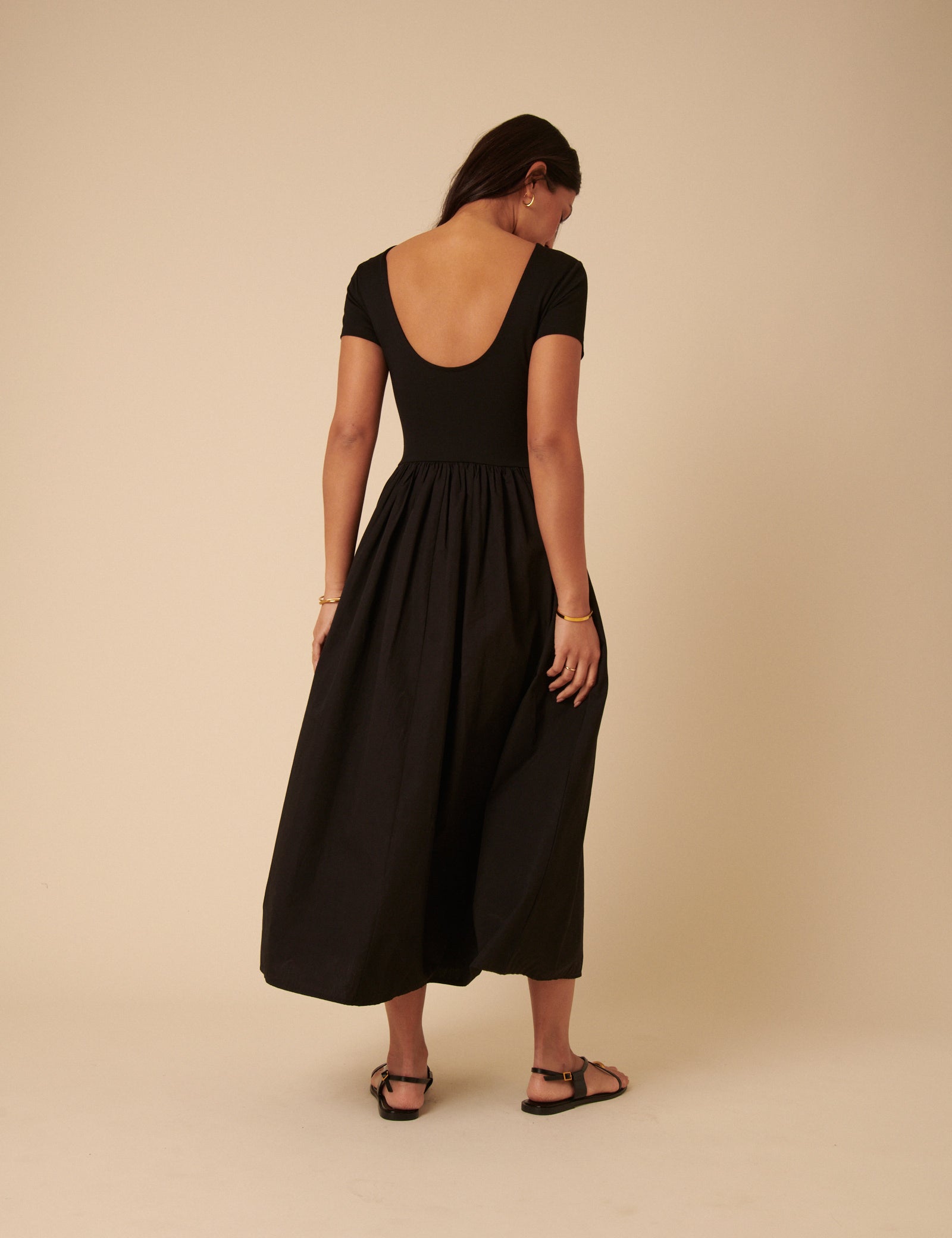 drop waist midi dress short sleeve Navy Textured Drop Waist Midi Dress