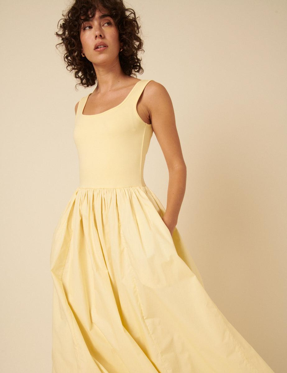 Butter Yellow Colorado Midi Dress Butter Yellow Colorado Midi Dress