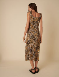 Leopard Print Adrian Midi Dress