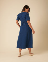 Blue Denim Shannon Midi Dress